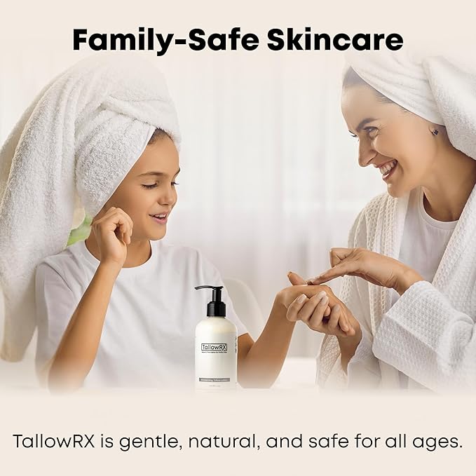 Tallow Body Lotion – 100% Grass-Fed Beef Tallow for Skin – Pure & Organic Moisturizer with Jojoba Oil & Vitamin E – Deep Hydration & Nourishment for Dry Skin (8 oz, Vanilla Scented)