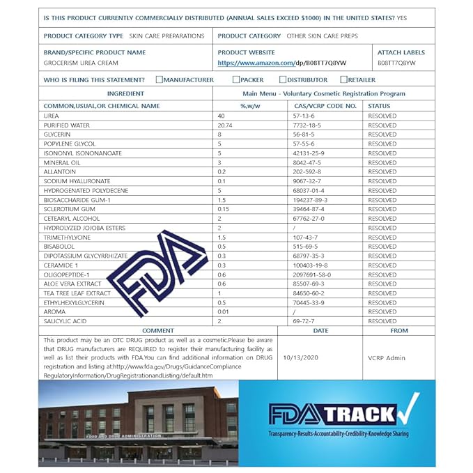 Urea Cream 40 Percent For Feet Plus 2% Salicylic Acid 5.29 oz || Foot Cream and Hand Cream Maximum Strength with Hyaluronic Acid,Tea Tree,and Aloe Vera For Deep Moisturizes,Callus Remover