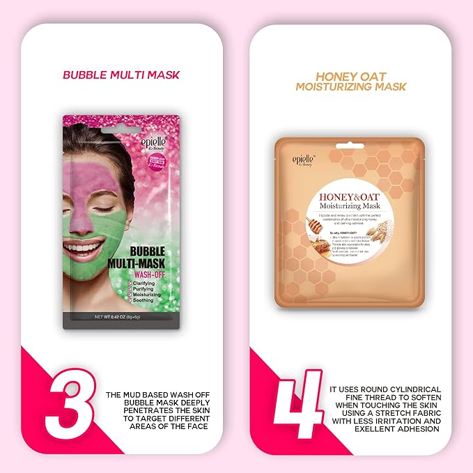 Epielle Skincare Beauty Kit - Best Of K-beauty Kit | Korean Beauty, Korean Skincare | All in one Kit, Gift Set, Beauty Gift, Spa Day, Easter Gifts (1pk, Best Of K-Beauty Kit)