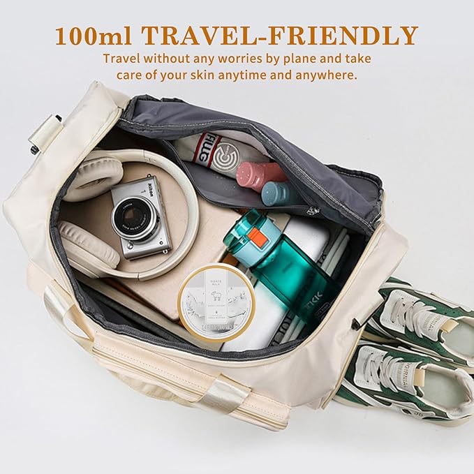 Princess Belle Goat Milk Body Lotion, Travel Size Lotion for Women and Men Dry Skin, Deep Moisturizing and Hydrating with Natural Shea Butter, Smell Good, 100ml(3.4floz)