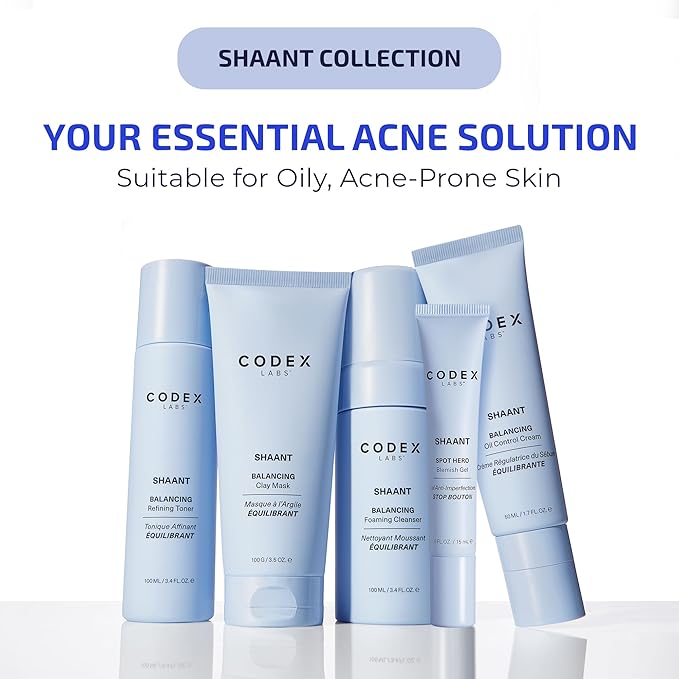 Codex Labs Shaant Hydrating Acne Body Scrub - Oil Control Exfoliator - For Acne Prone Skin, All Skin Types - With 2% Salicylic Acid, White Birch Bark - Cruelty-Free, Vegan Skincare (100g)