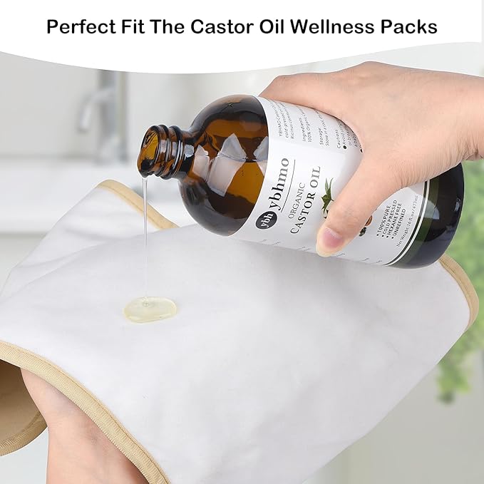 Cold Pressed Castor Oil Organic Glass Bottle(16 Fl Oz),100% Pure &Hexane Free, Castor Oil for Hair Growth & Care, Thicker Eyelashes & Eyebrows,Castor oil pack & Moisturize Body Skin