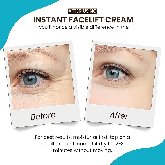 Instantly Ageless - Instant Face Lift in a Vial - Skin Care for Anti Aging face cream - Instant Under Eye Bags Remover - Facelift 10 Vials