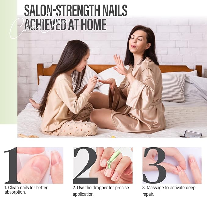 CHUCHU Nail Strengthener - Aloe Vera Nail Repair Growth Moisturizing Treatment - Natural Jojoba Vitamin B & E Cuticle Oil for Dry Cracked Nails