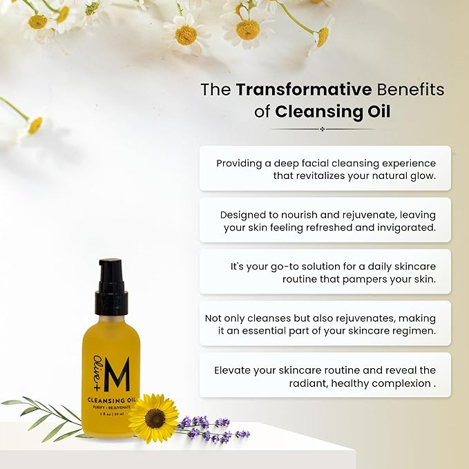 Face Cleansing Oil, Natural All Purify and Rejuvenate Face Cleanser Oil, Made with Organic Ingredients for Daily Face Wash, Skincare Oil for All Skin Types (2 fl. oz. / 59 ml)