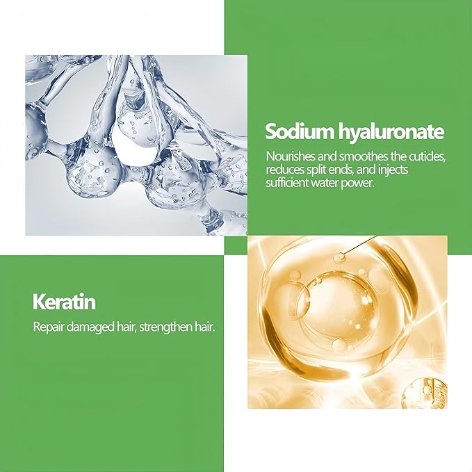 Bremod Leave-in Hair Mask Keratin Hyaluronic ACID Bond Intense Moisturizing Rinse Free Repairs Damaged Hair-Keratin Hair Treatment 3.38Fl oz