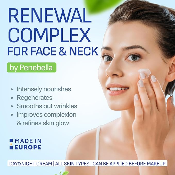 Face & Neck Cream for Tightening and Firming - Hyaluronic Acid 4D, Vitamin E + B5, Elastin - Made in Europe - Lift & Firm Cream - Face Moisturizer Anti Aging Treatment for All Skin