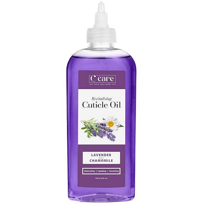 C CARE Lavender and chamomile Cuticle Oil For Nails - Repairs Cuticles Overnight - Moisturizes and Strengthens Nails and Cuticles - 8oz