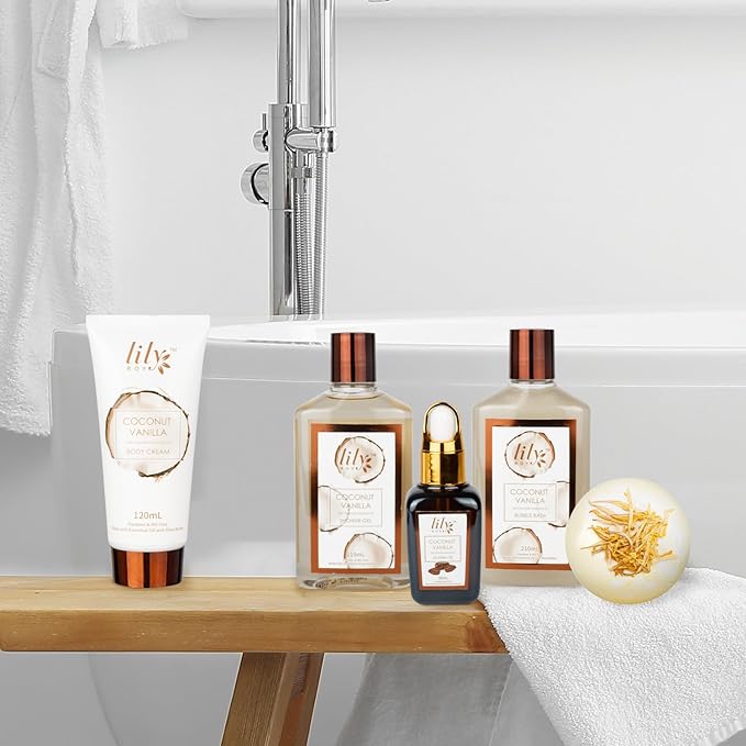 Mothers Day Gifts for Mom Coconut Vanilla Spa Gift Basket for Women 17-Piece Luxury Bath and Body Basket Set with Shower Gel Diffuser Relaxing Self Care Pampering Gifts for Her Birthday Bridal Shower