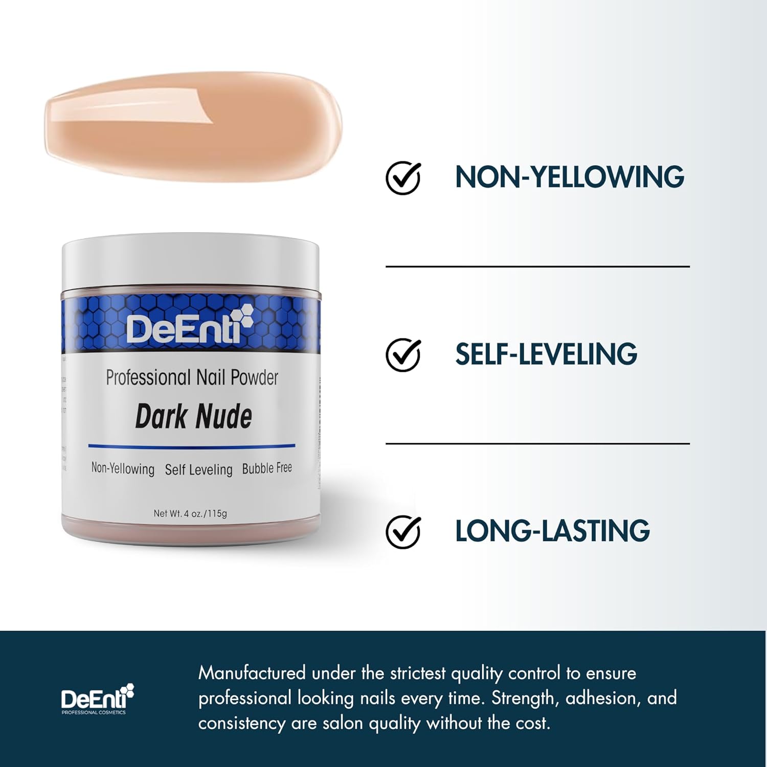 Acrylic Nail Powder, 4oz Dark Nude Acrylic Powder Dip for Nails, Long Lasting Salon Quality, Bubble Free Professional Manicures, Fake Nails, Carving & Extensions