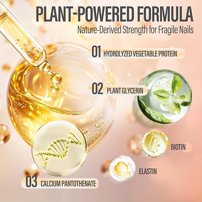 CHUCHU Nai Repair Serum: Natural Plant Growth and Strengthening Serum with Honey Milk Scent - Nail Cuticle Care for Women Men Home Salon Gift