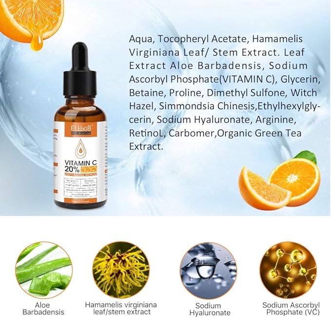 Day-Night Anti Aging Vitamin C Serum Retinol Serum For Face with Retinol & Amino Acids - Boost Skin Collagen,Hydrate & Plump Skin Facial Serum