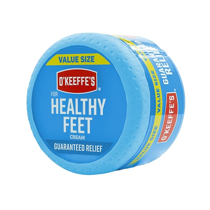O'Keeffe's for Healthy Feet Foot Cream - 6.4 oz Jar (1 Pack) - Guaranteed Relief for Extremely Cracked, Dry Feet, Repairing Skincare, Instantly Boosts and Retains Moisture Levels