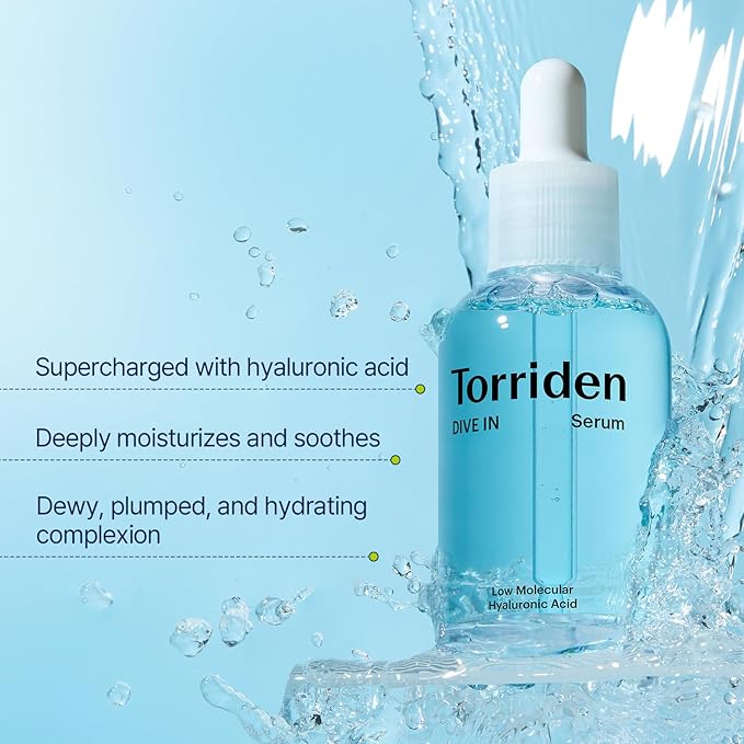 Torriden DIVE IN Hyaluronic Acid Serum 50ml (1.69 fl.oz.) | Deep Hydration to Get Glow Skin | Hyaluronic Acid, Panthenol, Allantoin | Korean Facial Serum