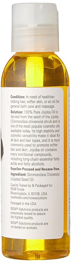 NOW FOODS Jojoba Oil Pure, 4 FZ
