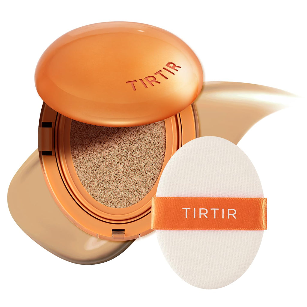 [*Mini Size*] TIRTIR Mask Fit Ai Filter Cushion Foundation | AI-Like Semi-Matte Finish - Up to 72-Hour Medium to Full Coverage Korean BB Cushion Make up Beauty, #29N Natural Beige, 0.15 Fl Oz