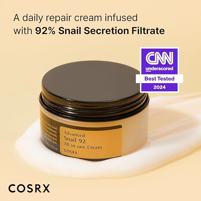 COSRX Best Seller Duo- Snail 92 Cream & Snail 96 Essence, Daily Face Gel Moisturizer and Hydrating Serum for Face with Snail Secretion Filtrate, Korean Skin Care
