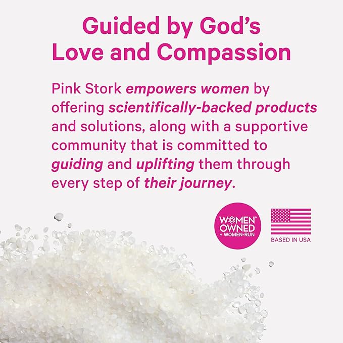 Pink Stork Pregnancy Bath Flakes: Magnesium Bath Salts for Pregnant Women, Dead Sea Salts for Soaking in Bath or Foot Soak, Pregnancy Must Haves, Unscented Without Parabens or Fragrance, 2 lbs