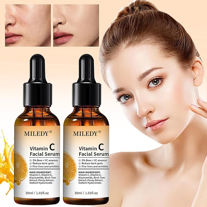 3PCS Vitamin C Facial Serum Essence,Vitamin C Vitamin E Facial Serum,Skin Moisturized,30ml / 1.01oz