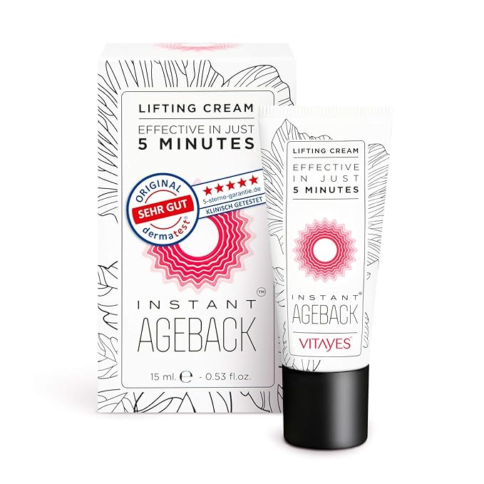 VITAYES Instant Ageback Lifting Cream, Dark Circle Bags Under Eye Remover, Anti Wrinkle and Fine Lines Face Lift Cream 0.52 Oz