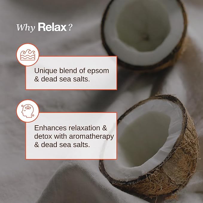 Relax Spa & Bath, Epsom & Dead Sea Salts, Aromatherapy Bath Salts for Hot Tub, Bath, or Spa, Infused with Magnesium, Mothers Day Gifts & Gifts for Mom, Verbena Lime Coconut Scent