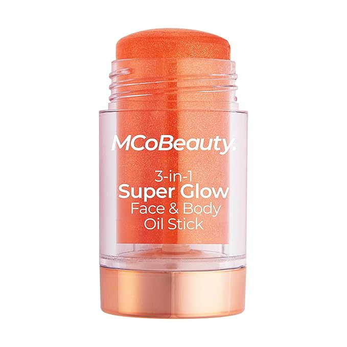 MCoBeauty 3-in-1 Super Glow Face & Body Oil Stick, Bronze, Long Wearing and Non-Sticky, Vegan, Cruelty Free Cosmetics