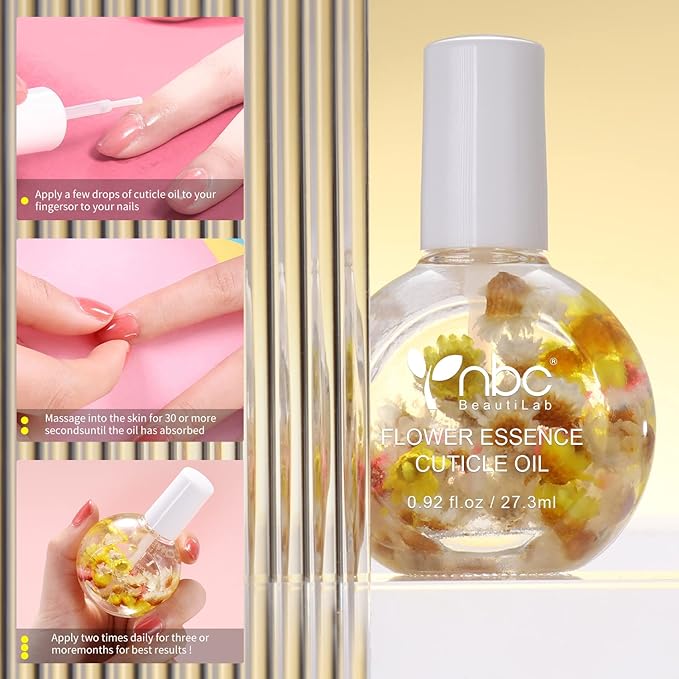 FLOWER Essence Cuticle Oil. Use natural ingredients and vitamin E to moisturize and activate the cracked and hard stratum corneum. 0.92 oz