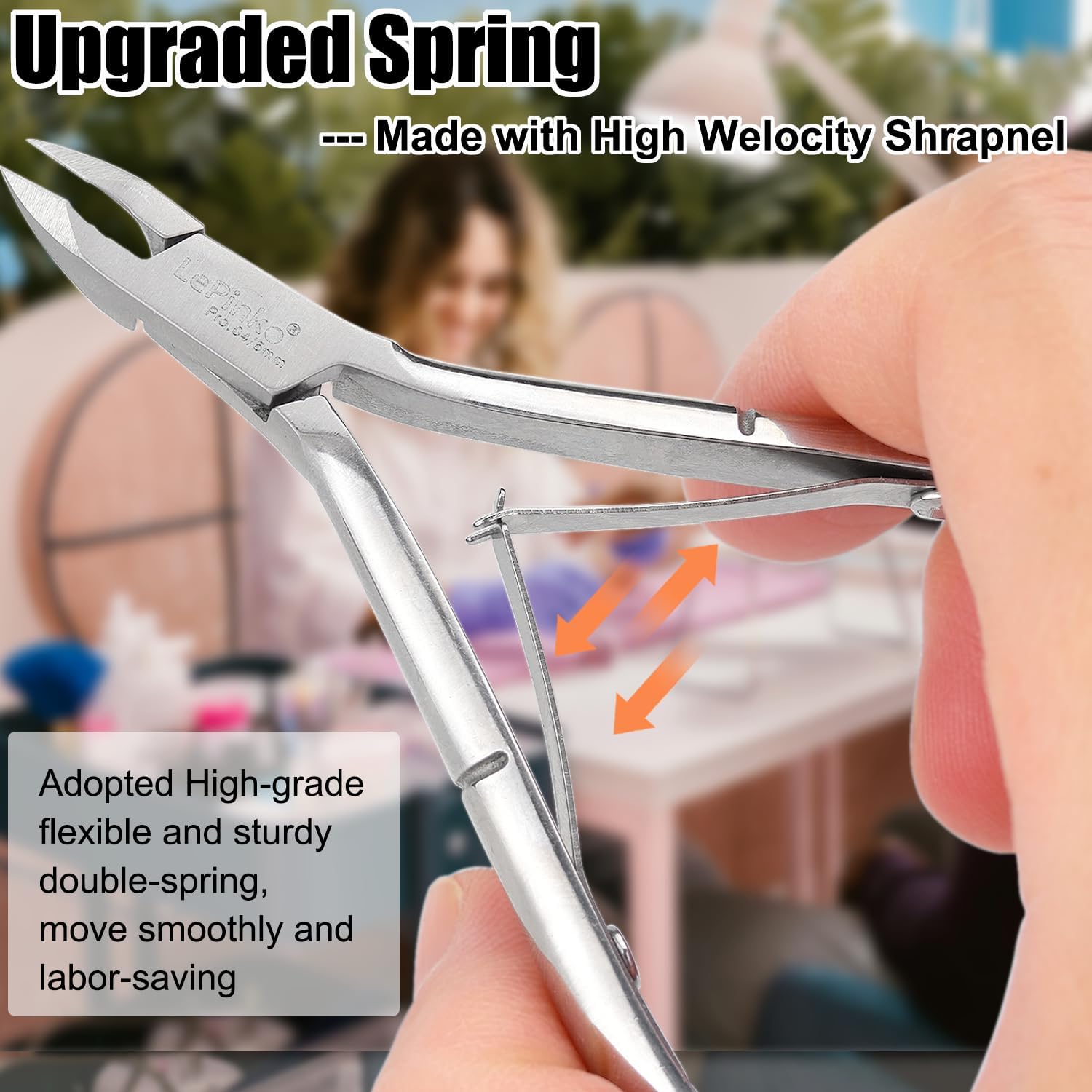 LePinko 4 Packs Upgraded Cuticle Trimmer kit, Sharp Dead Skin Clipper, Labor-saving Cuticula Remover for Fingernail Toenail, Manicure Pedicure Tool for Women Men, 5mm Jaw