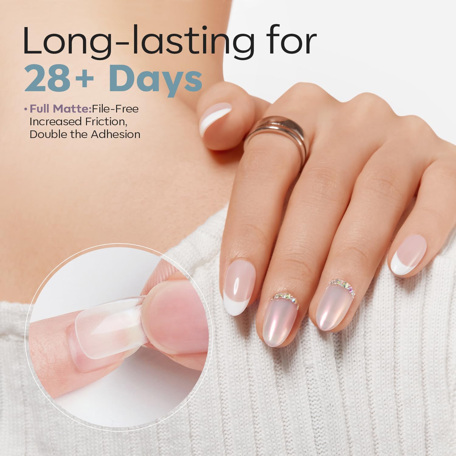 modelones Short Almond Fake Nail Tips - 510Pcs Full Matte Gel Tips Pre-shaped Full Cover Clear Acrylic Gel Kit False Press on Nails for Extension DIY Salon 15Sizes