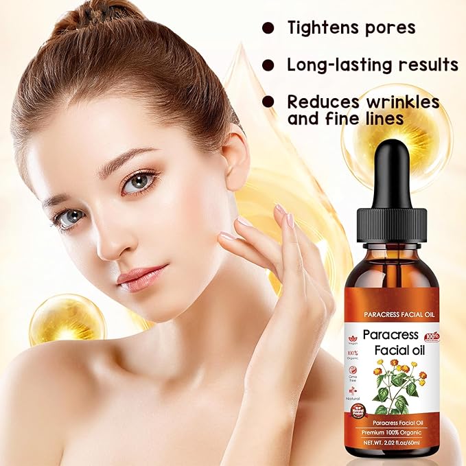 100% Organic Paracress Facial Oil,Paracress Facial Oil,Natural Paracress Extract Oil,Paracress Facial Serum for All Skin Types