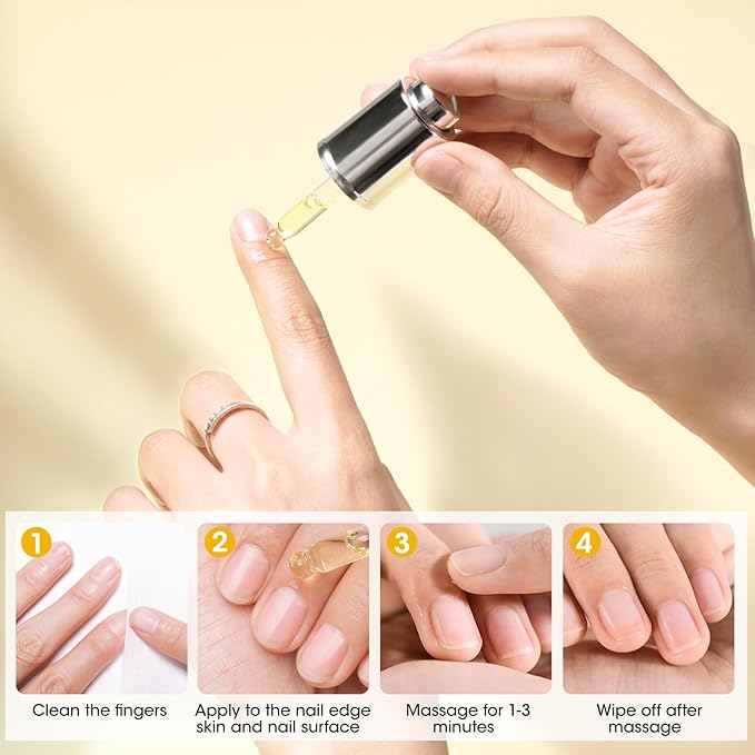 Gellen Nail and Cuticle Oil for Growth Strength, Radiant Vitamin E Nail Growth Oil, Organic Skin Cuticle Nail Care Moisturizer Nourishing Oil for Hydrating, Moisturizing, Strengthening, Repairing