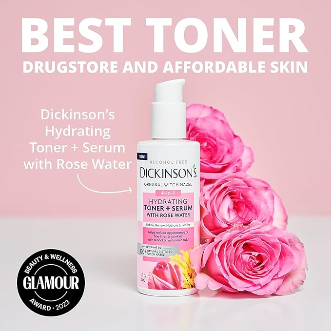 Dickinson's Witch Hazel Hydrating Toner + Serum with Rose Water