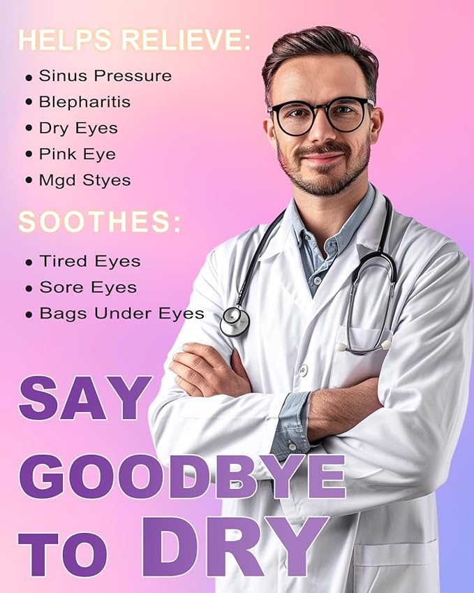 ProCIV FSA/HSA Eligible 20 Packs Steam Eye Masks, Warming Eye Masks for Dark Circles, Disposable Self-heating Hot Eye Mask Soothing Headache, Dry Eyes, Heating Eye Mask for Stress Eye Fatigue Relief