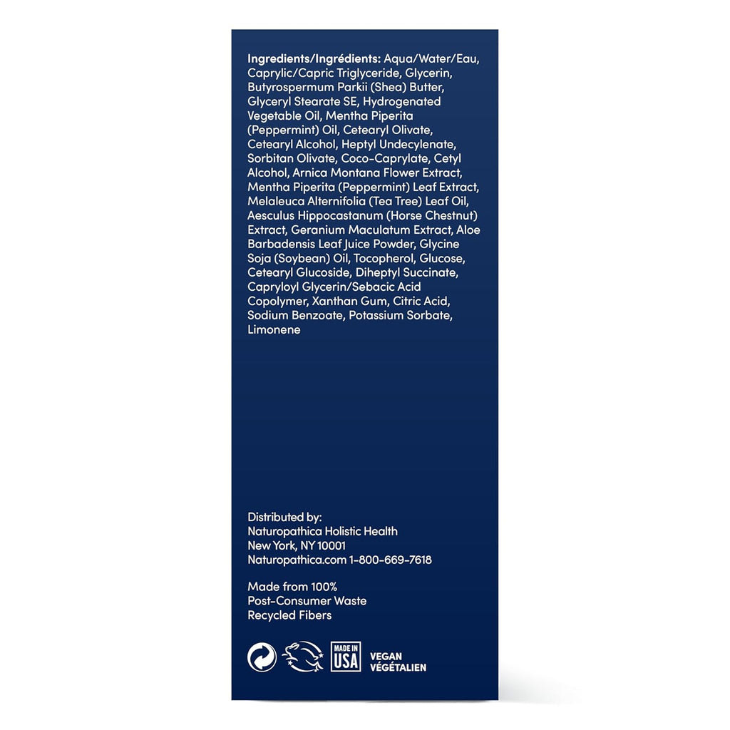 Naturopathica Mighty Mint Rescue Cream, Moisturizing Body Lotion with Peppermint & Menthol to Cool & Revive Skin, Soothing Relief for Sore Muscles, 4.2 fl oz
