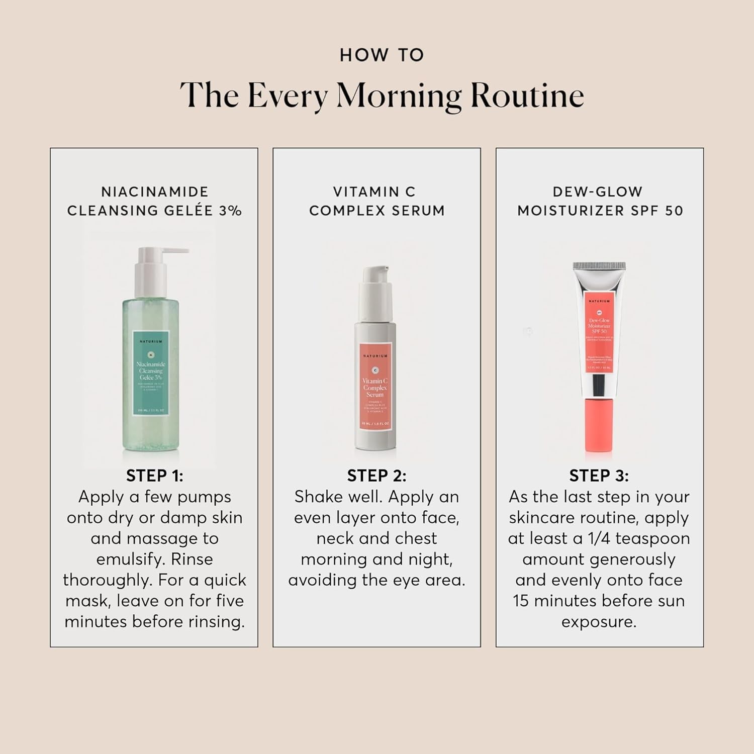 Naturium Vitamin C Complex Face Serum, Anti-Aging Facial Treatment with Hyaluronic Acid & Vitamin E, 1 oz