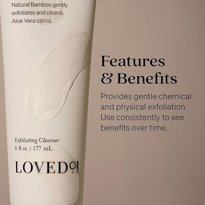 Exfoliating & Moisturizing Duo, Face & Body Exfoliating Cleanser & Moisturizer Bundle (6 Oz Cleanser & 2-Pack 6 Oz Moisturizer)