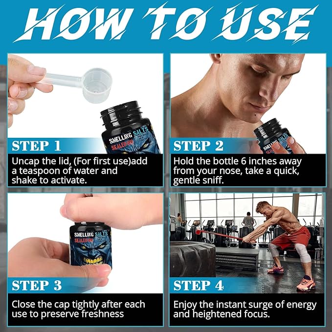 Smelling Salts-Smelling Salts for Athletes in Powerlifting, Hockey, Football & More, Instant Energy Boost, Enhanced Focus & Motivation,40G- Sealed Oni-B