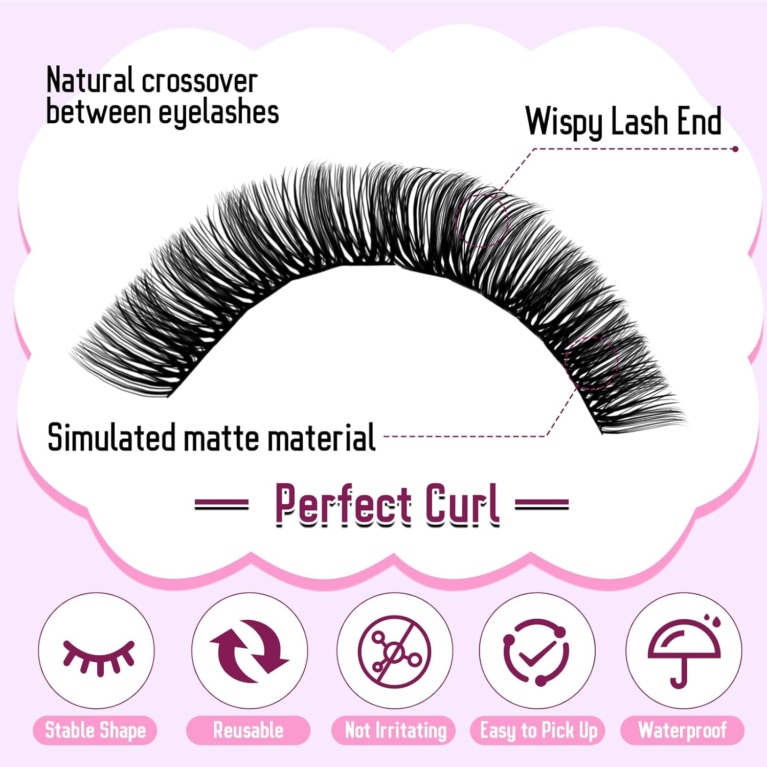 WENDY DIY D Curl Lash Clusters Book 468 Pcs Natural Look Individual Cluster Lashes Book Wispy-lashes Soft,80D+100D,28,10-18 mixed