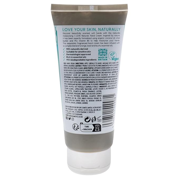I Love Naturals Bergamot and Seaweed Hand Lotion - Hand Lotion for Dry Skin - Moisturizing Lotion with Shea Butter and Coconut Oil - 3.38 oz