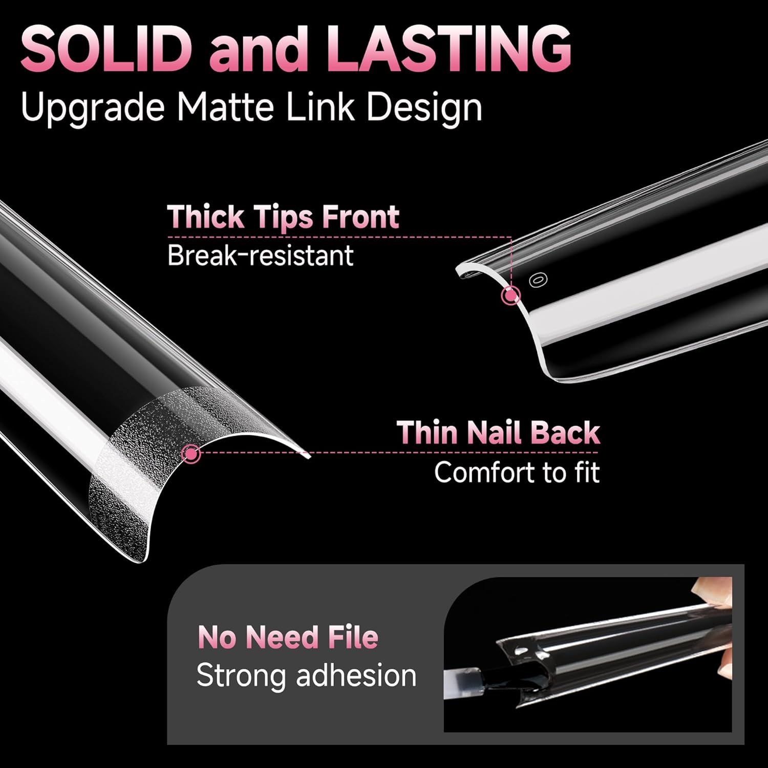 UNA GELLA Coffin Fake Nails Tips Extra Long 216 PCS XXL Coffin Acrylic Fake False Nails Tips Long Ballerina Nail Tips with Box for Nail Salons and Home DIY, 12 Sizes