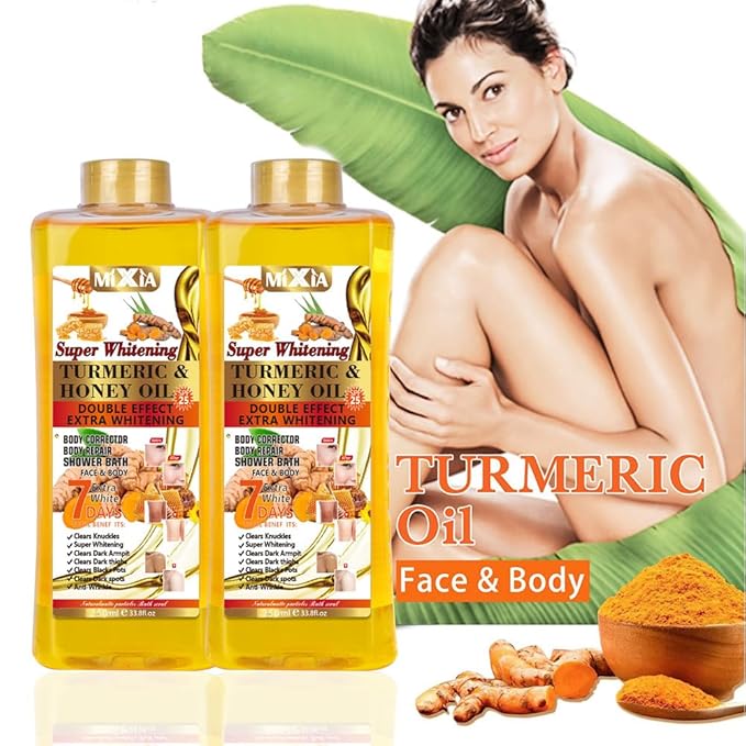 Turmeric Oil, Turmeric Oil For face and Body, Natural Moisturizing Nourishing for Face and Body Oil For All Skin Types (250ML/Bottle)