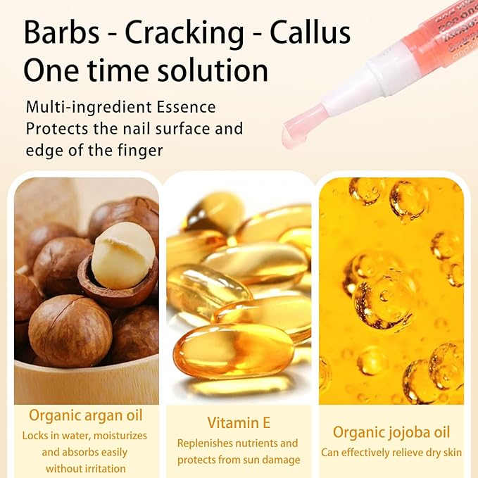 Cuticle Oil Pen for Nails Care,Nail Oil For Strength,Nourish Moisten Care Cuticle To Reduce Nail Cracking and Dry for Weak Peeling Brittle and Thin Nails (blueberries&cherry)