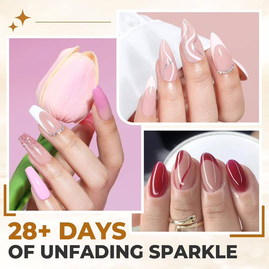 UNA GELLA No Wipe 2PCS Gel Top Coat Base Coat Set, Highly Glossy Top Coat Gel Nail Polish Strengthen and Acid-Free Clear Nail Base Soak Off, Key to Manicure for Her (U V Cure Need)