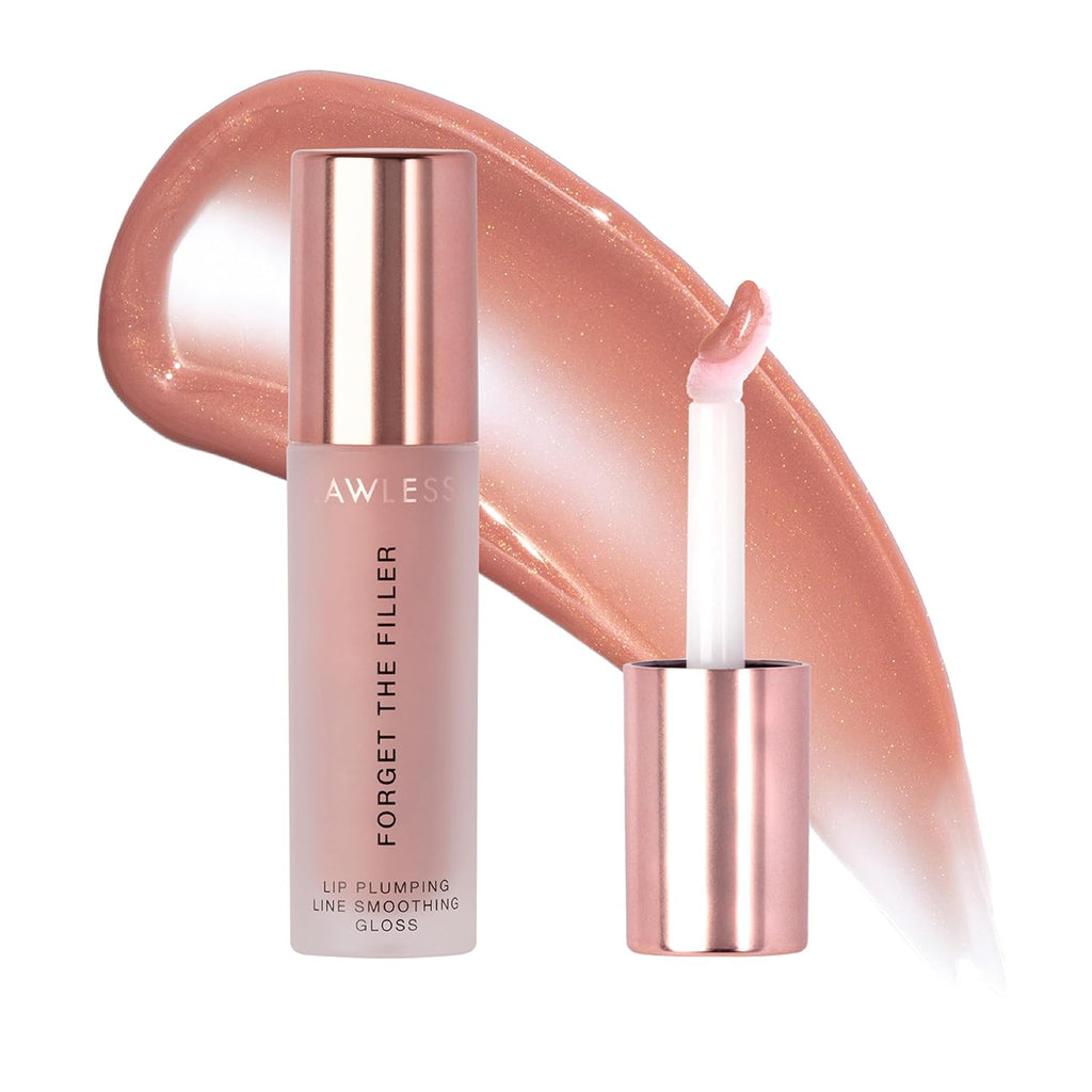 Lawless Women's Forget The Filler Lip Plumper Line Gloss, Nudie, Pink, 0.11 Fl Oz (Pack of 1)