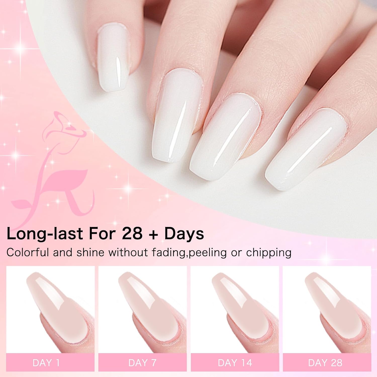 Acrylic Powder for Nail 56g: 2oz Lucent White Acrylic Powder Large Capacity Professional for 3D Art Carving French Extension - DIY Nail Carving Long-Lasting No Needed Lamp