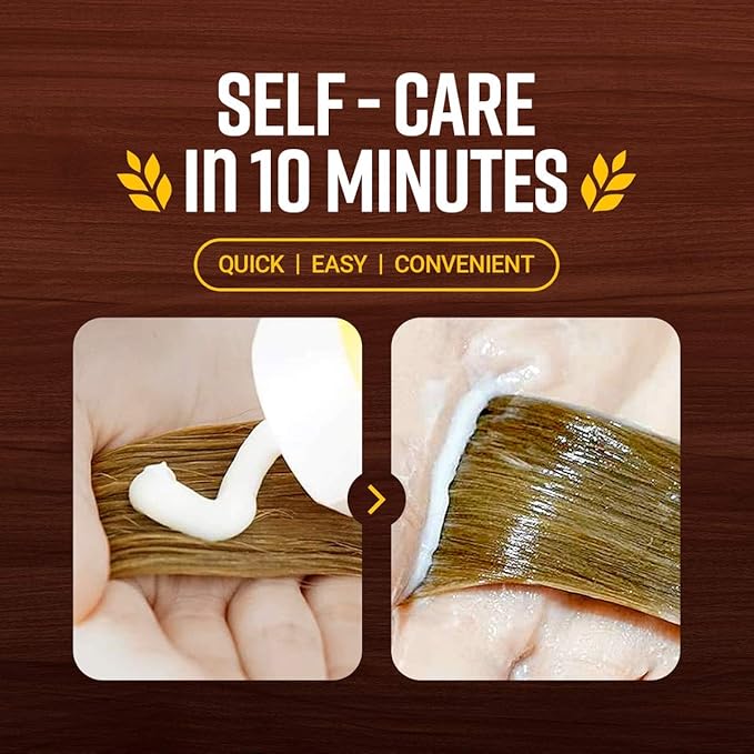 CRAZY SKIN Beer Yeast Hair Treatment Mask - pH5.5 Protein, Keratin, Argan/Camellia Oil, Collagen for Repair and Color Treated Hair 13.5oz(400ml)