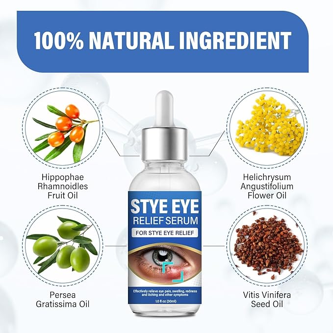 St＿ye Eye Treatment, Natural Eye Serum for Chalazion and Blepharitis Treatment, Leading to Soothed and Restored E-ye Areas, 1 Fl.oz
