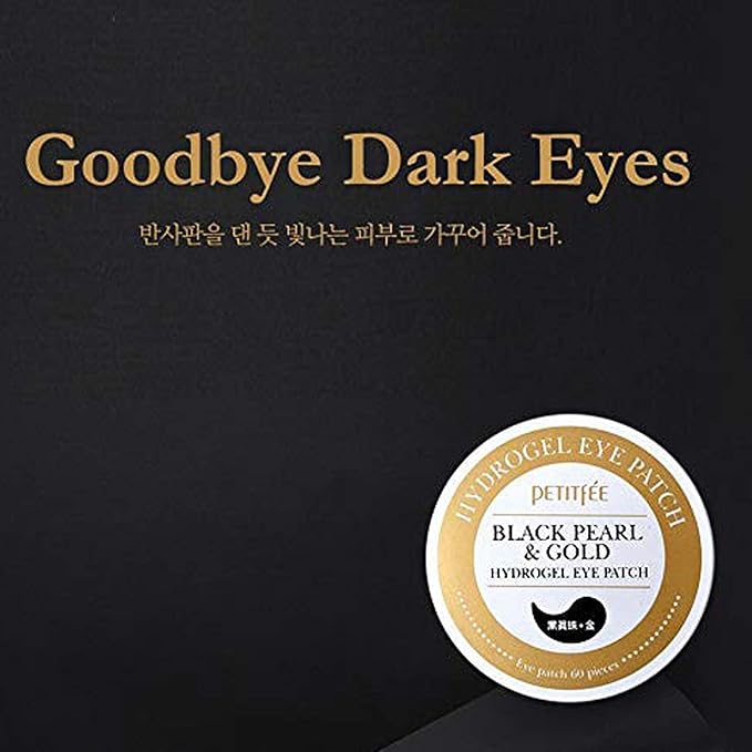 Petitfee Black Pearl & Gold Hydrogel Eye Patch, 60 Patches, 1.4 g