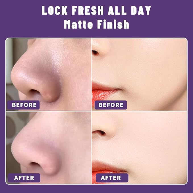 UCANBEMAKUP Long Lasting Makeup Setting Spray Kit- 6.76 Fl oz Hydrating Matte Finish Mist Lightweight Face Make up Fixer +Translucent Loose Setting Powder+2PC Sponge Puff Set