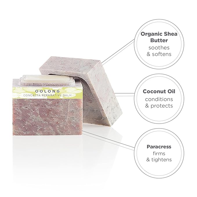 Zents Concreta Firming Repair Balm & Solid Parfum (Oolong Fragrance) | Moisturizing Shea Butter & Coconut Oil for Skin | 1.25 fl oz